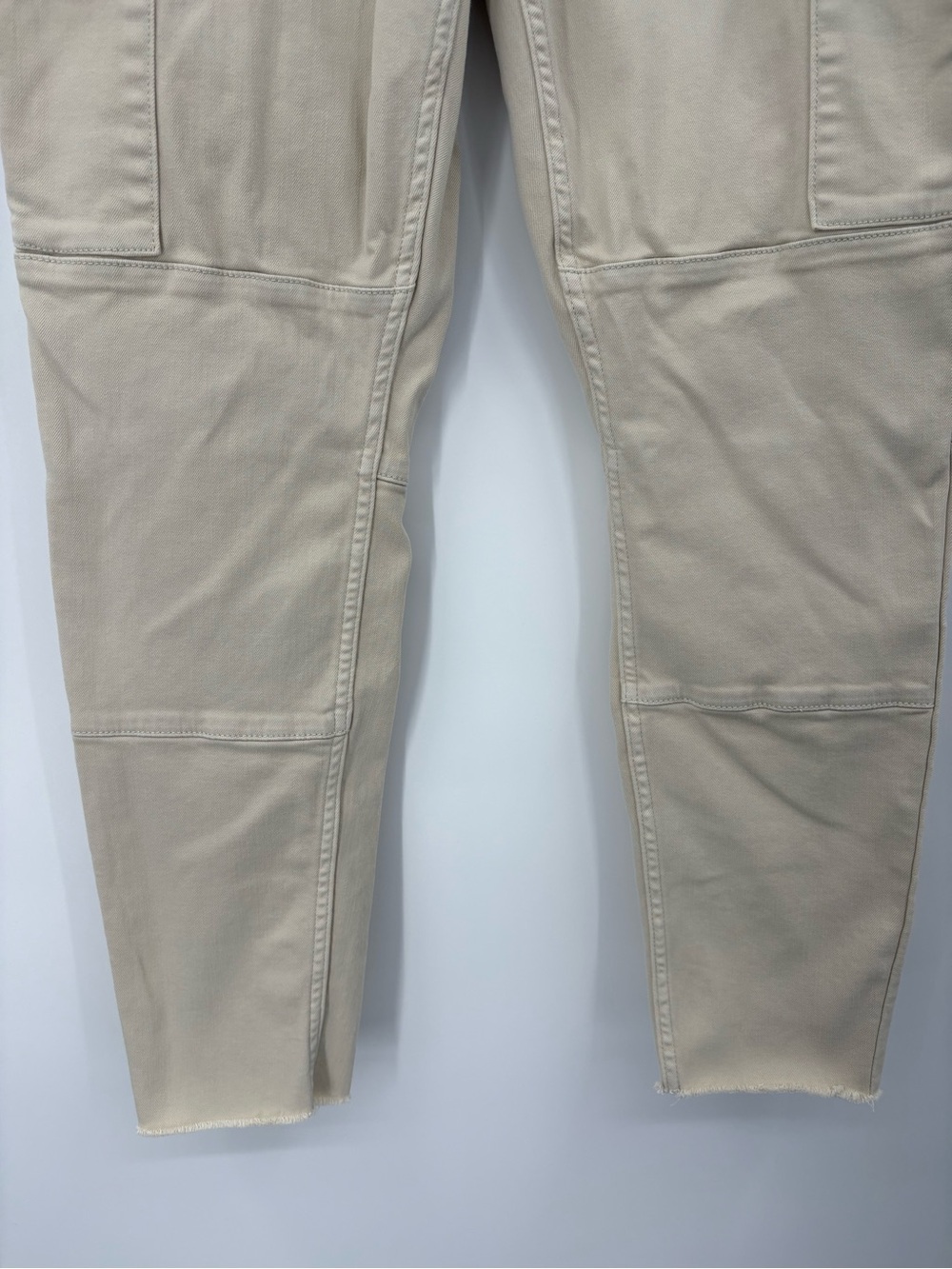 Favorite Daughter Super High Rise Cargo Skinny Ankle Pants Cream Beige Size 32 - Picture 6 of 10